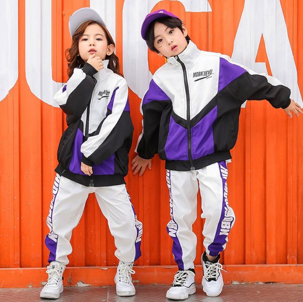 

мальчики девочки куртки топы sweatpants tracksuit hip hop dance show костюмы большие детской одежды для подростков 10 12 14 16 18 лет, White