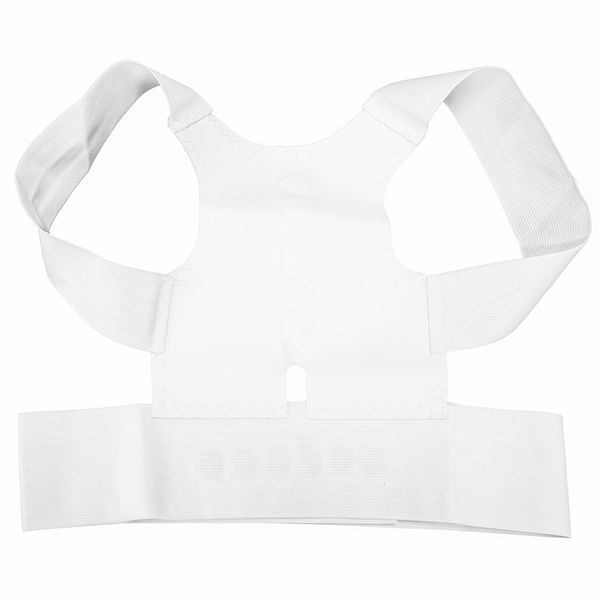 

health netic therapy posture corrector brace shoulder back support belt braces men woman shoulder belt size l, Black;blue