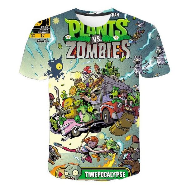 

new plants vs zombies printed boy girl games peashooter 4-20 years old 3d print shirts oversized hentai humor men clothing