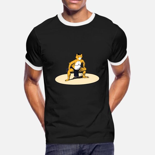 

cat sumo t shirt men design 100% cotton s-3xl gents fit comfortable spring autumn cool shirt