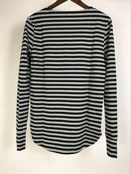 

mens long sleeve stripped t-shirts fashion style breathable tee cotton crew neck male casual clothing s-2xl, White;black