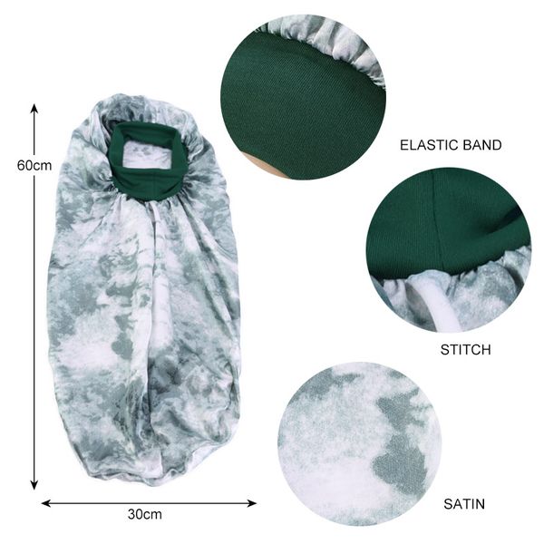 

tie-dye curly styling bonnet women braid hair hat headwear elegant dreadlock hair long sleep ladies satin for cap wrap long eqfvd, White;black