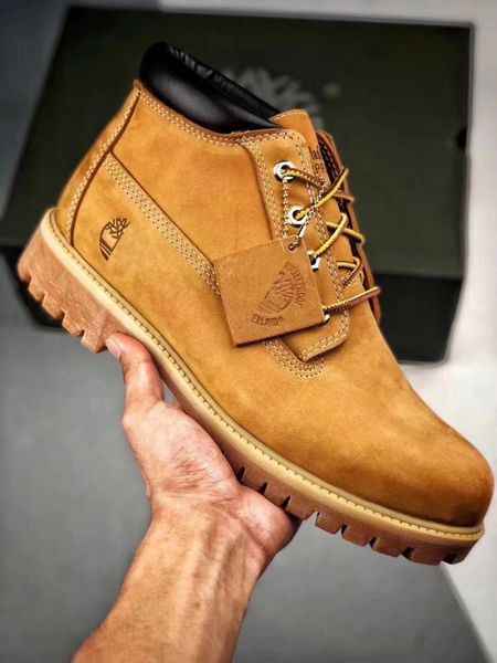 

35-45 sell like cakes martin outdoor shoes waterproof tree card designer shoes leather platform designer men boots women, Black