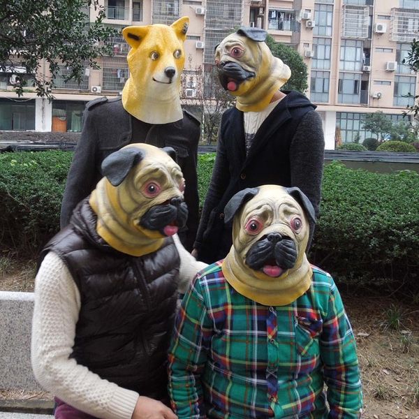 

halloween god annoying yellow s and s head mask loyal eight male sand dog head pet dog mask zpmke