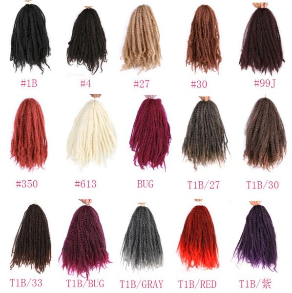

one through 60 braids, 16 colors according to the color card chemical fiber pigtail, Black