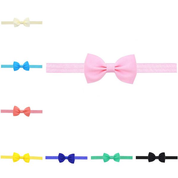 

epecket dhl children's bow elastic headband datg096 hair jewelry headbands, Silver