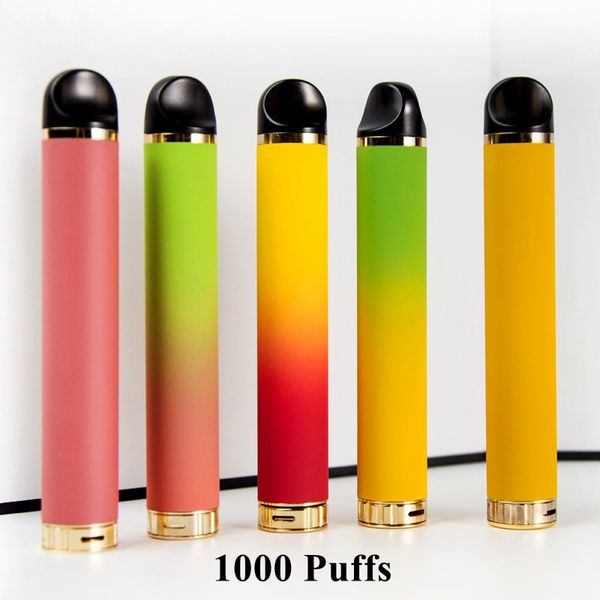 

Проточная устройству Pod Одноразовой Vape Pen 1000 пуфы 650mAh батарея Предварительно заполненный 4мли тележки с нулем кодексом 8 цветов Пустого Испарителем VS Plus Bar
