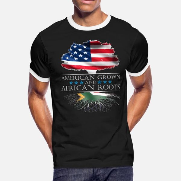 

america africa t shirt men designing 100% cotton crew neck letters sunlight comical summer style kawaii shirt