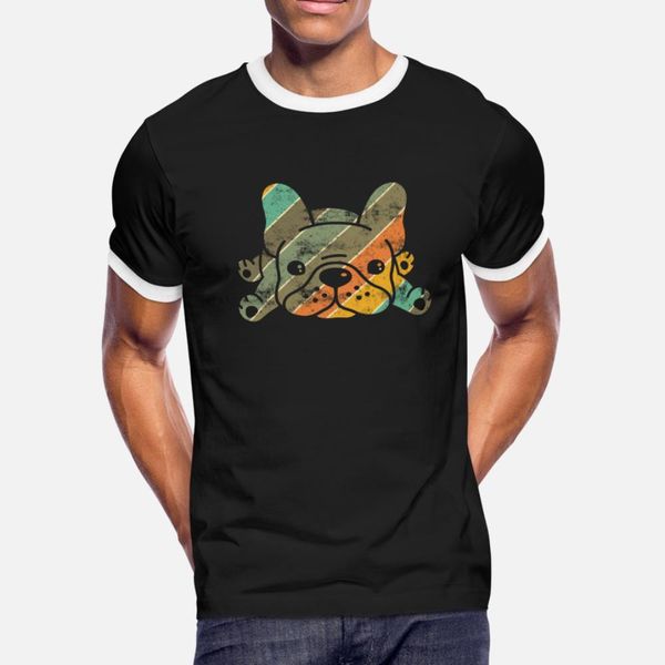 

french bulldog retro frenchies frenchie dog t shirt men design cotton plus size 3xl clothing interesting authentic summer style letters