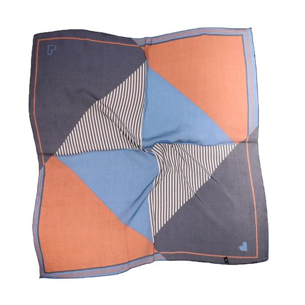 

large retro square satin silk like lightweight scarfs hair sleeping wraps, Blue;gray