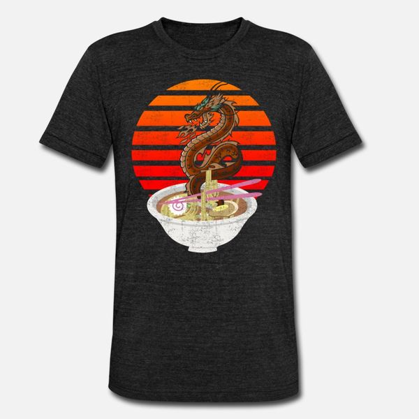 

ramen vintage dragon t shirt men designing 100% cotton round collar natural cute breathable summer standard shirt