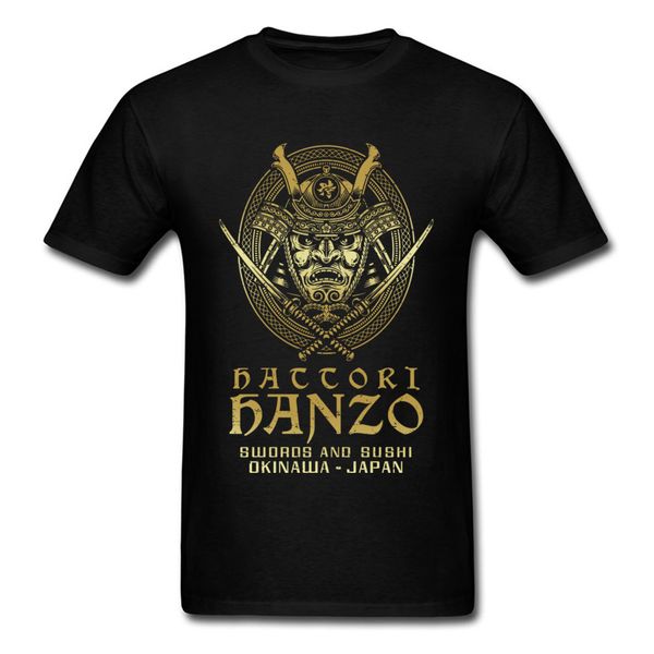 

hattori hanzo 2018 men cool samurai t-shirt swords and sushi cartoon design punk t shirt okinawa japan chic tees