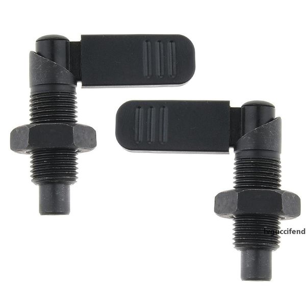 

2x carbon steel non lock-out indexing plunger with l handle m16x10mm dia