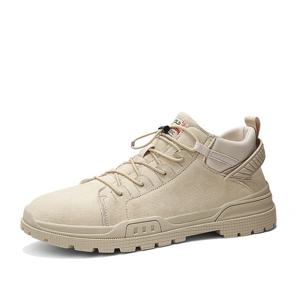 

new style middle outdoor casual boots tooling boots british trendy shoes casual shoes autumn basic cowboy mens *, Black