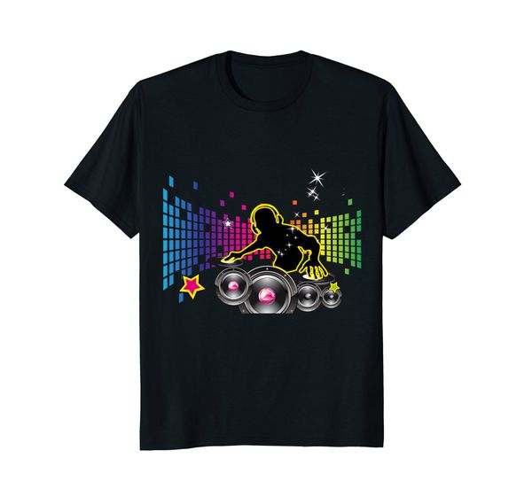 

2019 summer men tee shirt emazing lights dj music sound t-shirt custom made t-shirt