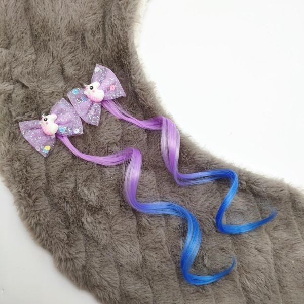 

лот градиент 8 красочных детского оголовье принцесса заколки девушка парики шпилька cn лук прекрасных аксессуары украшение штуки txxxi topsc, Black;brown