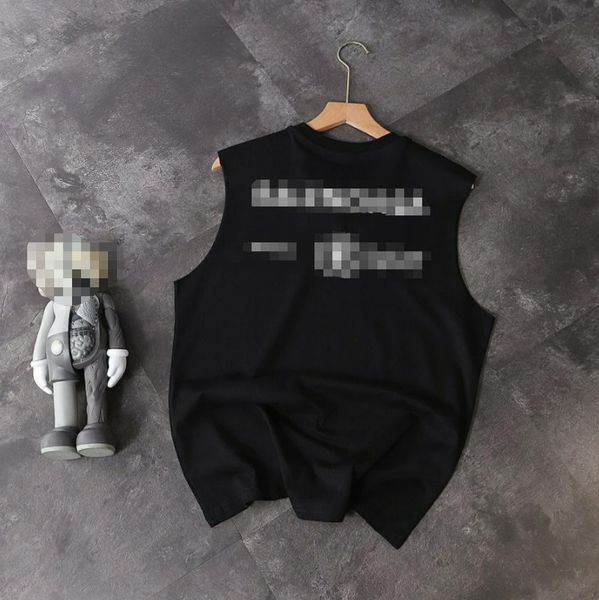 

lovers original 1:1 charity vest short sleeves environmental certification ink color sleeveless short sleeves fashion vest -2xl 2081305b, White