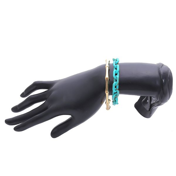 

boho chain bracelet bangle for women punk multi layer metal chain bracelet couple jewelry, Black