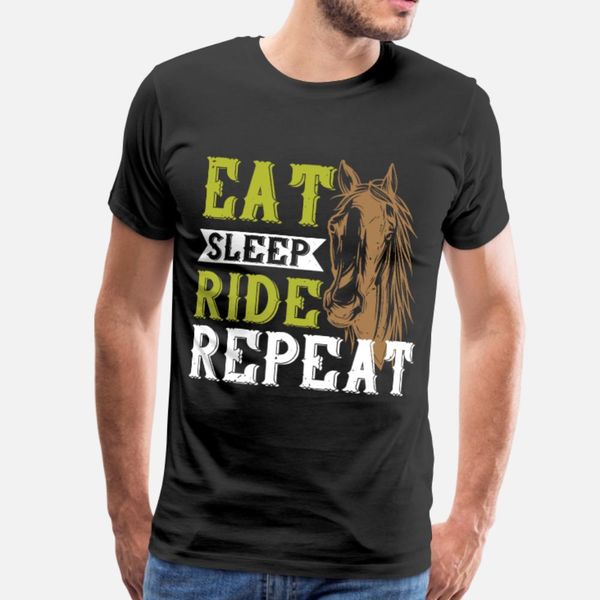 

eat sleep ride repeat t shirt men printing short sleeve crew neck fit interesting authentic spring cool shirt