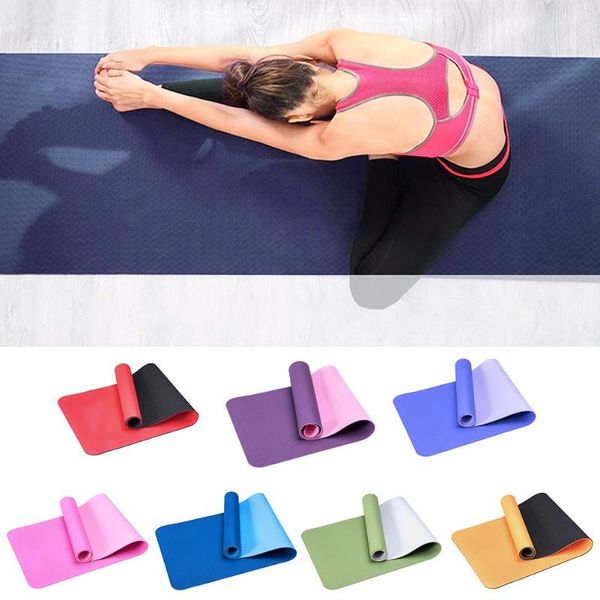

6mm portable yoga mat non slip waterproof carpet pilates thicken yoga mats fitness gym sports training exercise pads pilates