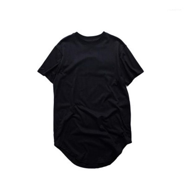 

undershirt arc hem plus long tshirt european american mens designer tshirt summer mens designer tshirts solid color, White;black