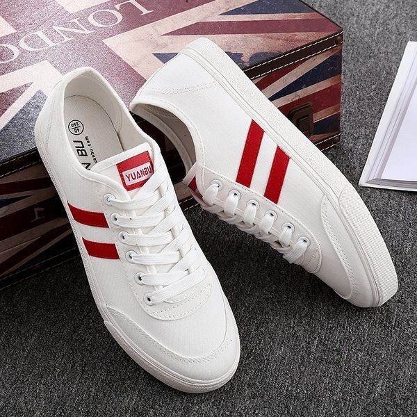 

spring/autumn canvas shoes men flats fashion breathable oxfords sneakers men shoes casual lace-up low-cut non-slip brand, Black