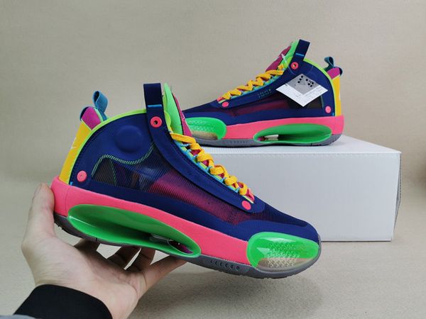 

2020 высокое качество нового jumpman xxxiv 34 синий пустоты красный белый 34s мужские ботинки баскетбола с коробкой магазин бесплатная доста, Black