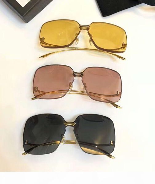 

0352s gold pink sunglasses ovesized fashion square glasses 99mm new with box, White;black