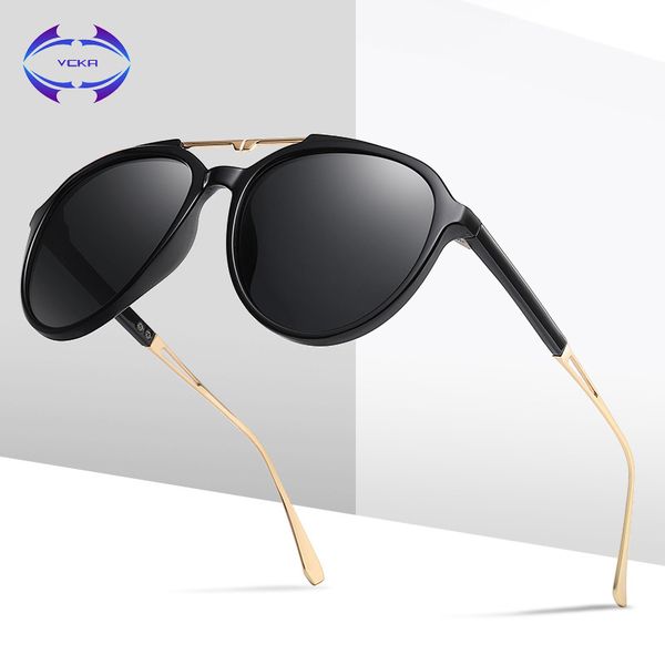 

sunglasses vcka polarized women fashion oversized double beam frame mirror sun glasses female oculos ladies eyewear, White;black