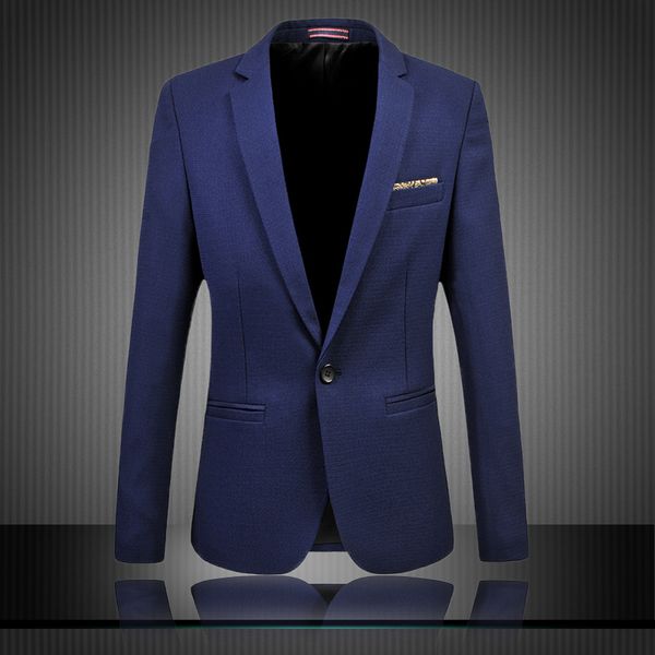 

men blazer slim fit 2020 autumn men formal dress suit jackets plus size blazer plus size business casual royal blue blazers, White;black