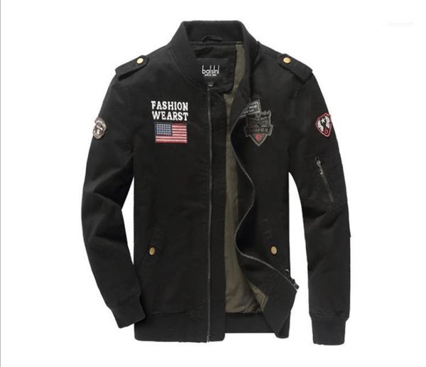 

одежда mens designer cargo жакеты твердая щитовые zipper пальто стенд воротник с длинными рукавами вышивки jacket mens, Black;brown