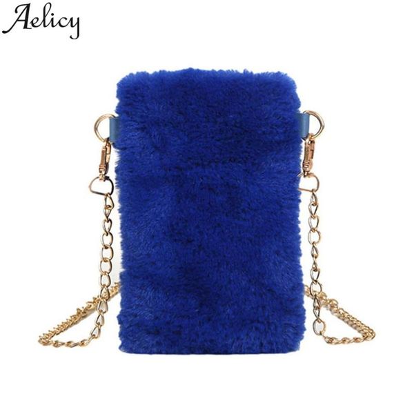 

aelicy crossbody сумки для женщин мода solid color плюшевый кашемира телефон сумка одного плеча сумки посыльного мешок мобильного телефона