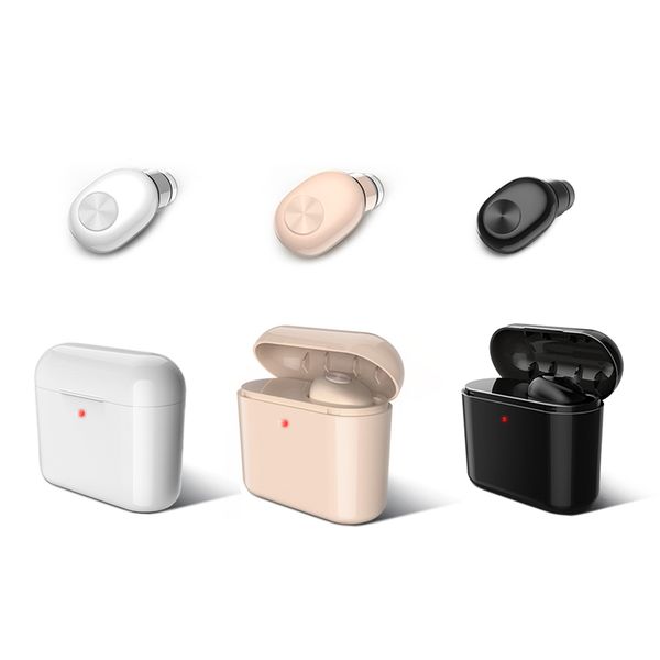

invisible wireless mini bluetooth headset wireless mobile phone with 700 mah portable charging box