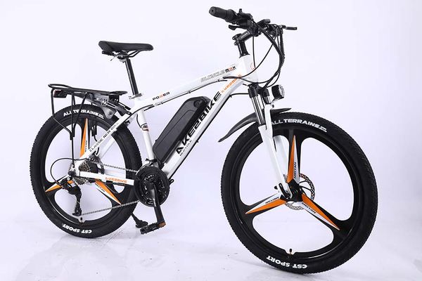 

akez 36v10a 26 inch white aluminum alloy frame mountain bike lithium battery 36v350w mountain bike lcd display hidden display mountain bikes