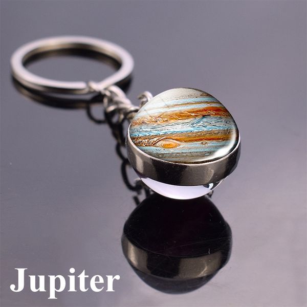 

кожа брелок системы планета брелоков галактика туманность космический keychain луна земля солнце марс в искусстве двойной стороне стеклянног, Silver