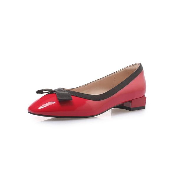 

dress shoes institute of leisure wind in the spring 2021 product with low light mouth single female 33-43, Black