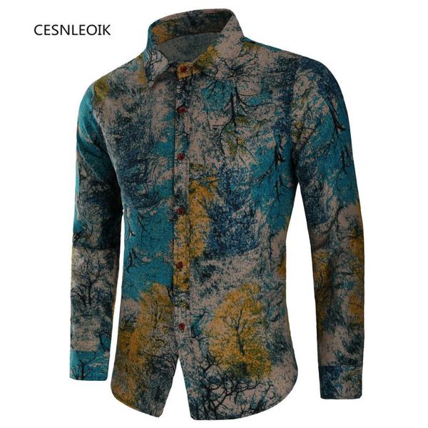 

men's casual shirts men shirt long sleeve fashion floral printing male brand clothing man camisa masculina, White;black