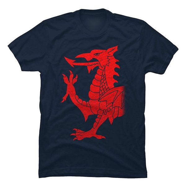 

lvtianran men's cymru dragon red halftone funny graphic t-shirt printed t shirt 2018 fashion brand tee