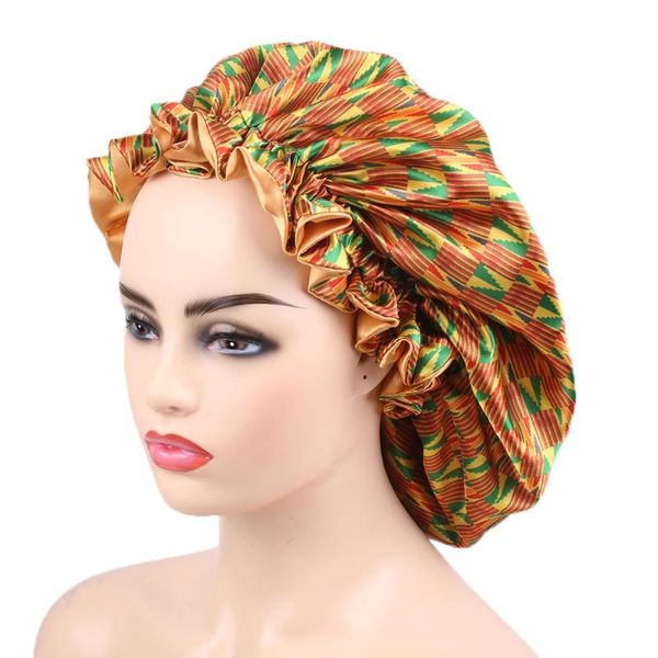 

hair accessories large reversible satin bonnet double layer women sleep night cap head cover