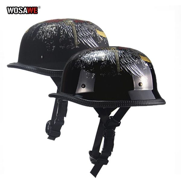 

mens womens chopper helmets half face vintage motorcycle helmet retro german style scooter cruiser motorcoss helmet