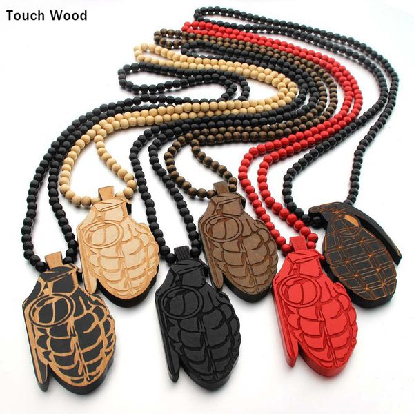 

wood laser pendant necklace hip-hop jewelry, Silver