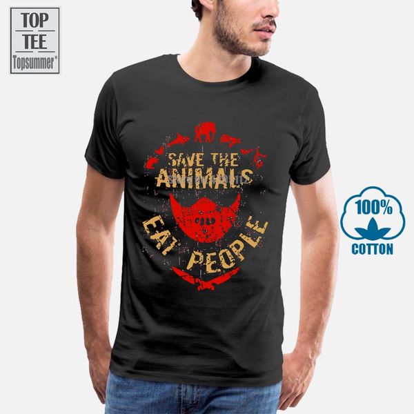 

hannibal t shirt save the animals eat people t shirt print short sleeve tee shirt man casual 100 cotton fun oversize tshirt