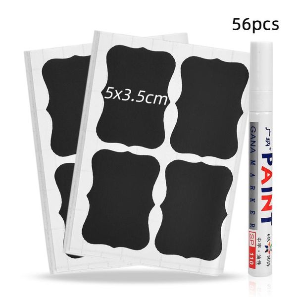 

wall stickers 56pcs spices jars for removable pantry containers organizer storage jam blackboard sticker labels