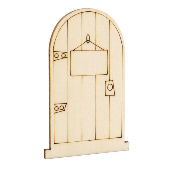 

25pcs birthday wooden kids fairy garden door decoration gift diy miniature