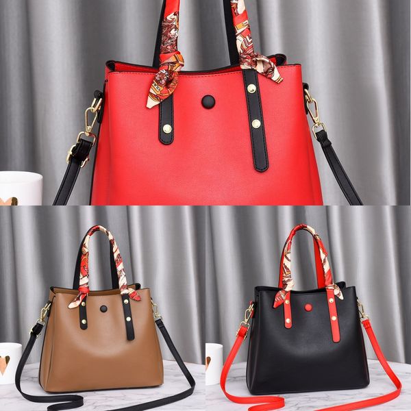 

2020 new fashion soft satchel satchelshape portable women's bag large capacity satchel three-compartment fashion all-match women's
