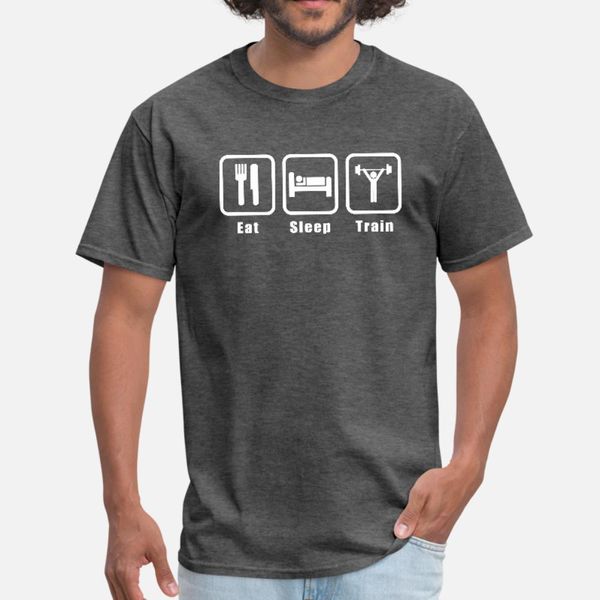 

ешьте sleep train! мужская футболка мужчин характер хлопок плюс размер 3xl unisex сыпучие новая мода весна шаблон рубашки