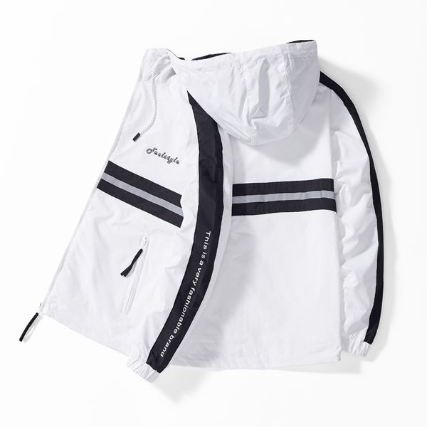 

2020 весна лето человек вскользь hoodie jacket men водонепроницаемый мужская одежда ветровка пальто мужской outwear chaqueta cuero hombre, Black;brown