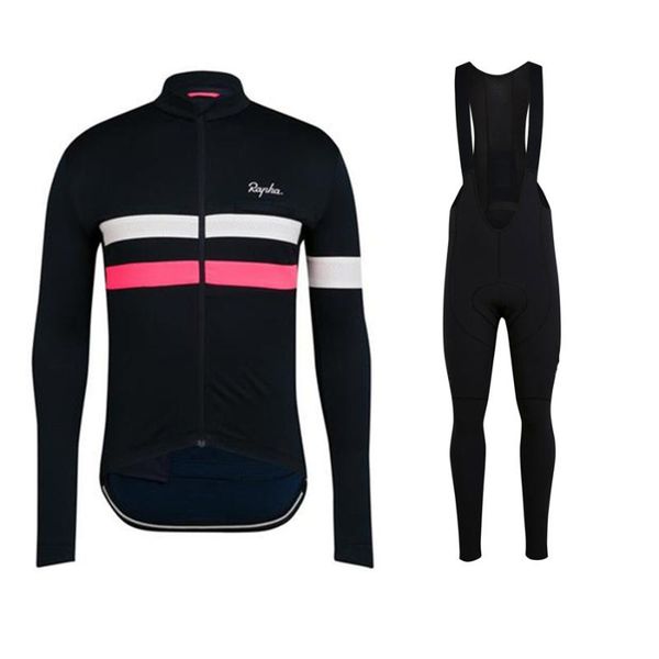 

raphaful rcc men suits winter cicling riding bicycle long sleeve set ciclismo velveteen sweatshirt cycling jersey bib trousers, Black;blue