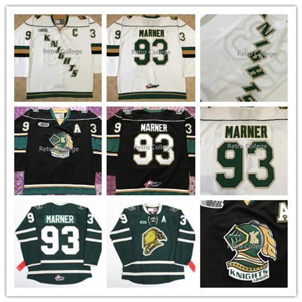 

london knights #93 mitch marner mens hockey jersey embroidery stitched any number and name jerseys size xxs-6xl/goalie cut, Black;red