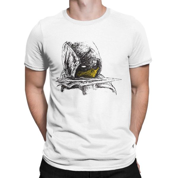 

scorpion spear mortal kombat x art t shirts for men cotton hipster t-shirt round collar tees short sleeve clothes plus size